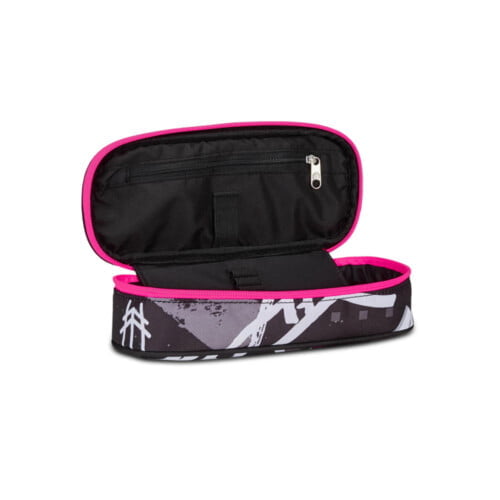 Astuccio Bustina Seven Portapenne Round PINK STREET Graffiti Rosa - immagine 2
