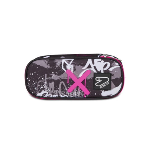 Astuccio Bustina Seven Portapenne Round PINK STREET Graffiti Rosa - immagine 3