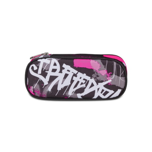 Astuccio Bustina Seven Portapenne Round PINK STREET Graffiti Rosa - immagine 4