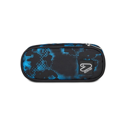 Astuccio Bustina Seven Portapenne Round PIXELSPHERE Blu Nero - immagine 3