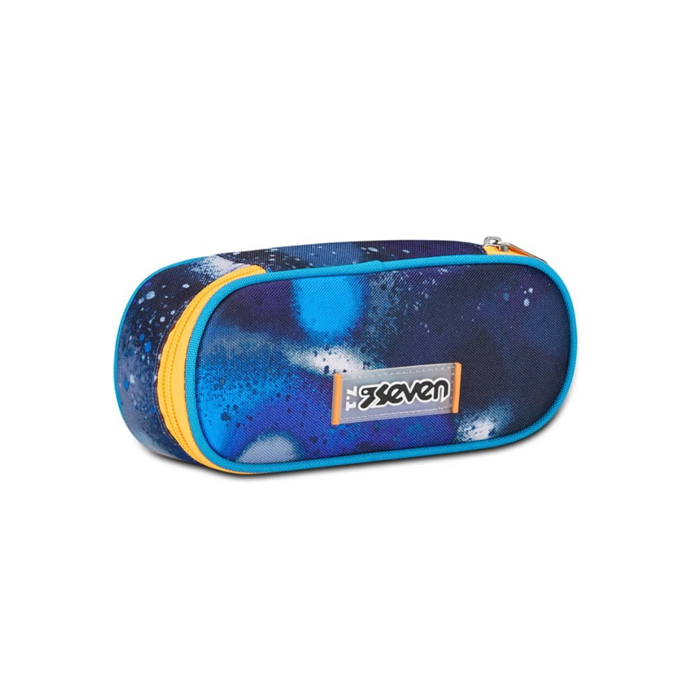 astuccio bustina round plus seven retrocolor boy arancio blu