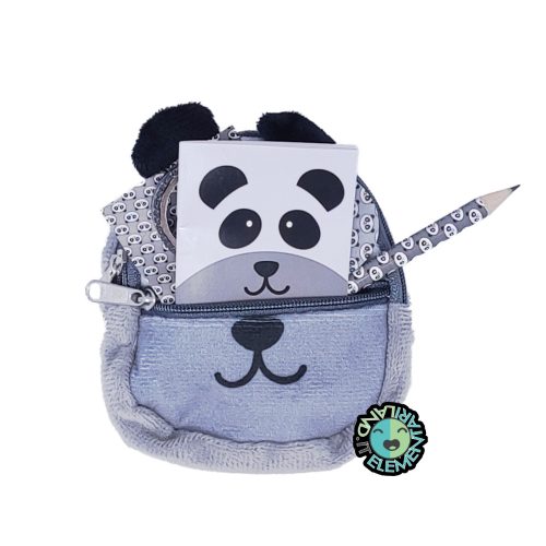 PORTAMONETE SJ Mini Zainetto PANDA con Cancelleria - immagine 2