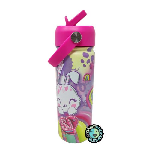 Borraccia SJ Termica 500ml con Cannuccia Bambina CONIGLIETTO