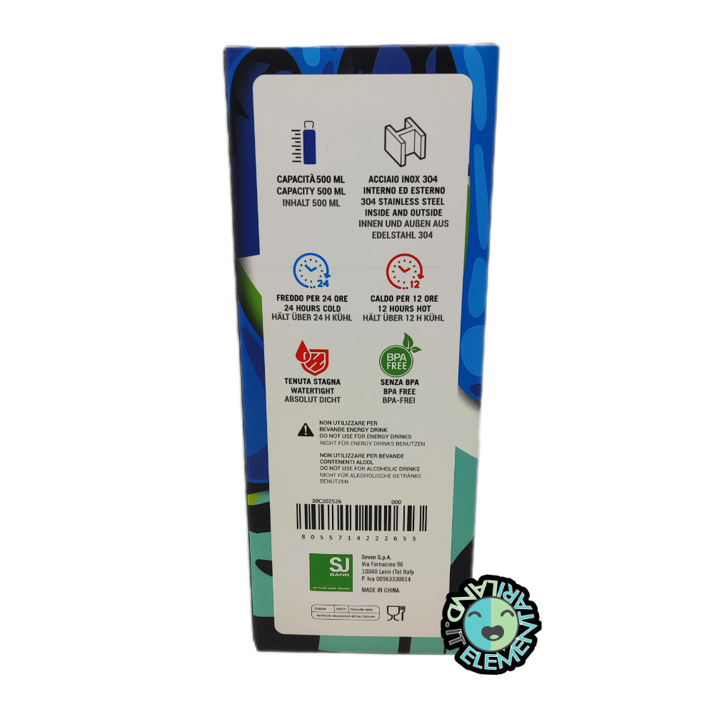 Borraccia SJ Termica 500ml con Cannuccia Bambino SPAZIO - immagine 7