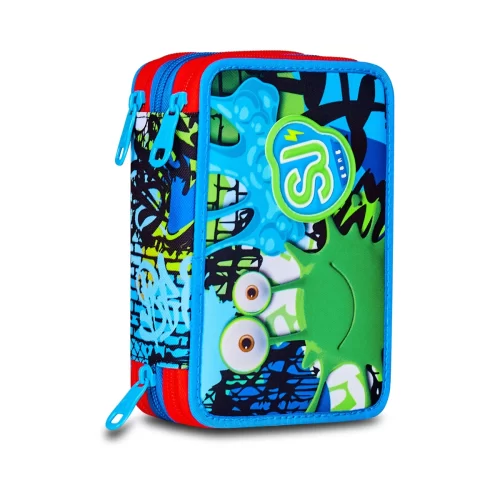 Astuccio SJ 3 ZIP Bambino - MOSTRO - Fantasys Boy