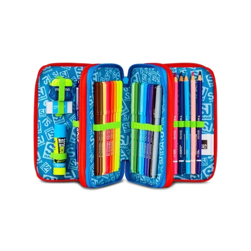 Astuccio SJ 3 ZIP Bambino - MOSTRO - Fantasys Boy - immagine 2