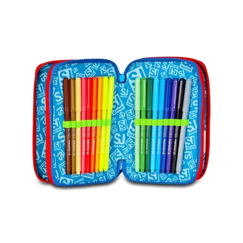 Astuccio SJ 3 ZIP Bambino - MOSTRO - Fantasys Boy - immagine 4
