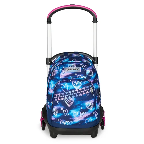 Trolley SEVEN FLEX Separabile 3 RUOTE - Gloomy Heart Bambina