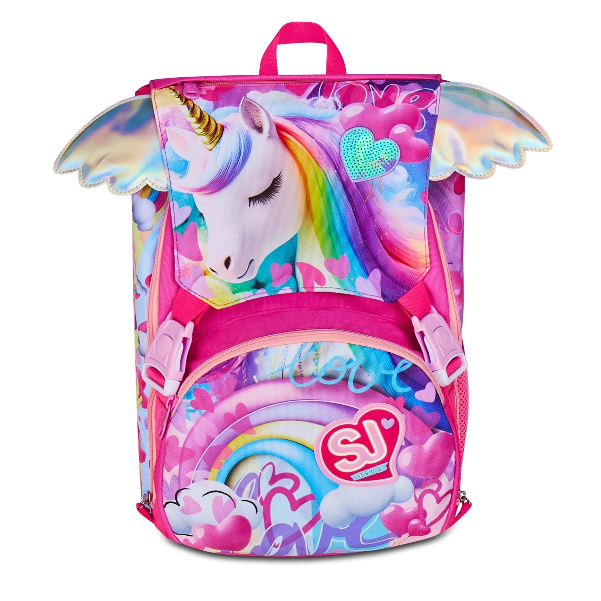 Zaino SJ Estensibile Big Bambina - FLYUNICORN GIRL - Unicorno Con Ali - immagine 2