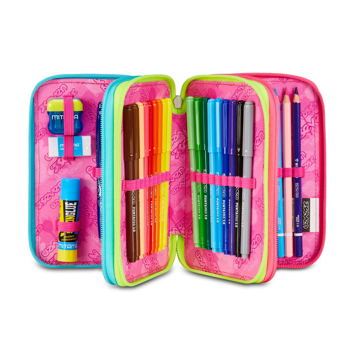 Astuccio SEVEN 3 Zip - WRITE DOWN GIRL - Bambina - immagine 2