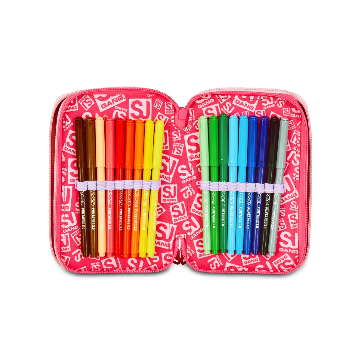 Astuccio SJ 3 ZIP - GATTO ROSA - Cat Led Girl Bambina - immagine 5