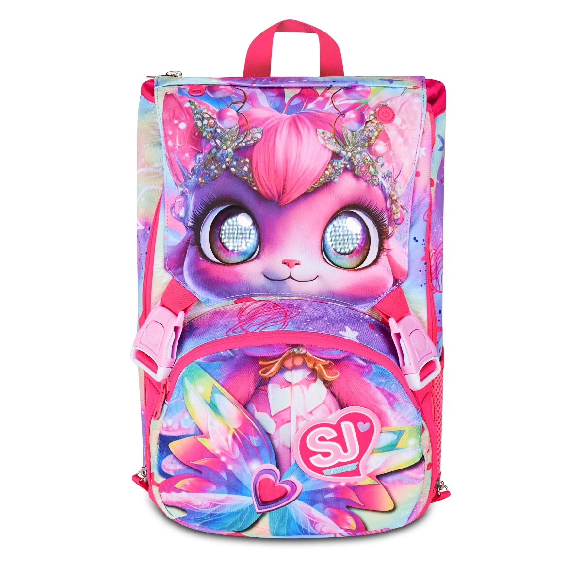 Zaino SJ Estensibile Big Bambina - CAT LOOK - Gattino OCCHI LUCE - immagine 2