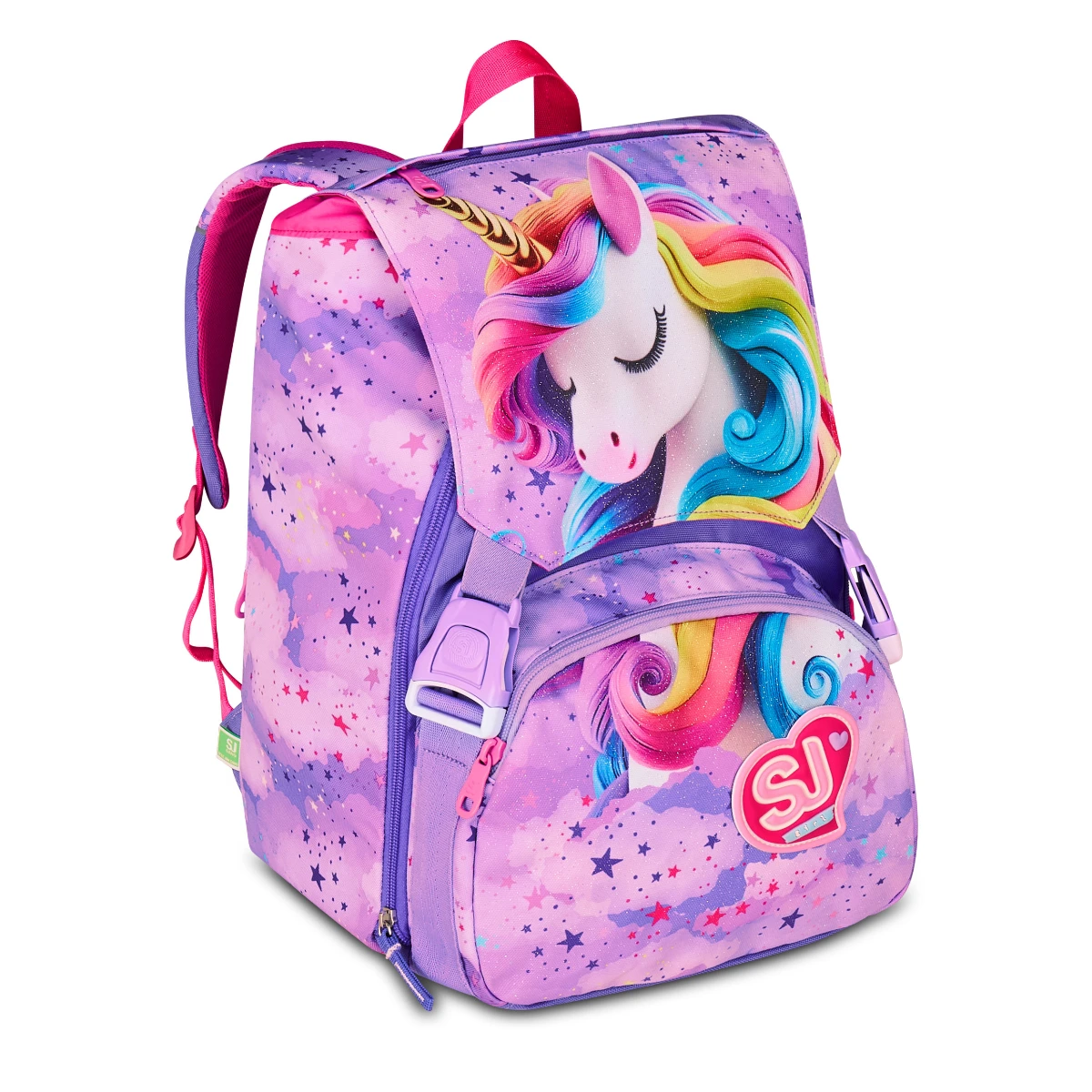 Zaino SJ Estensibile Big Bambina - FABLE JOURNEY - UNICORNO Vola Con Me - immagine 2