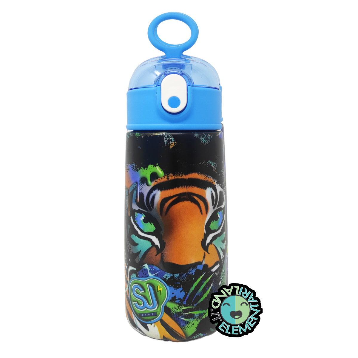 Featured image for “Borraccia SJ Termica PICCOLA con Cannuccia Bambino TIGRE”