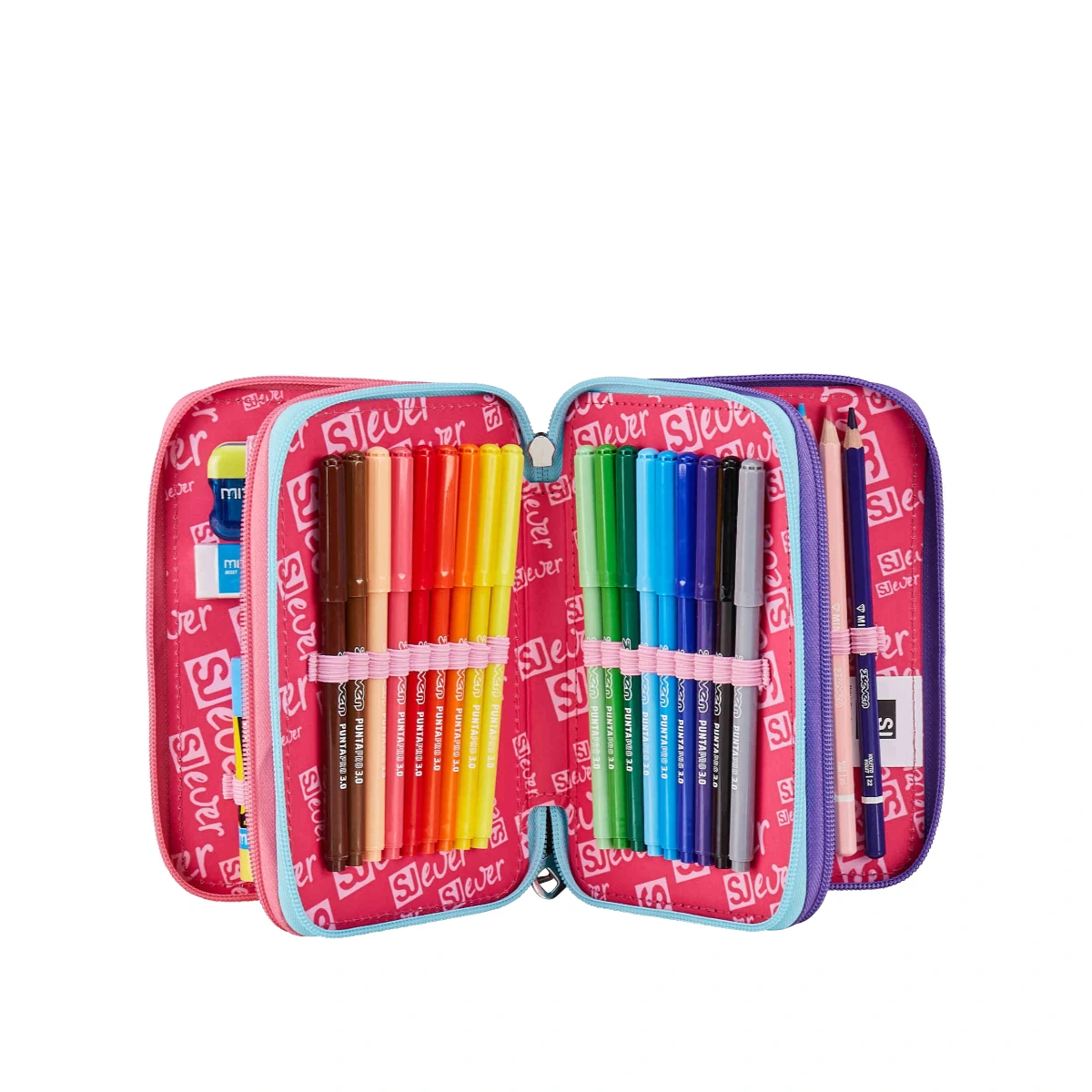 PACCHETTO Zaino + Astuccio SJ Ever Bambina - PINK BEAT - - immagine 8