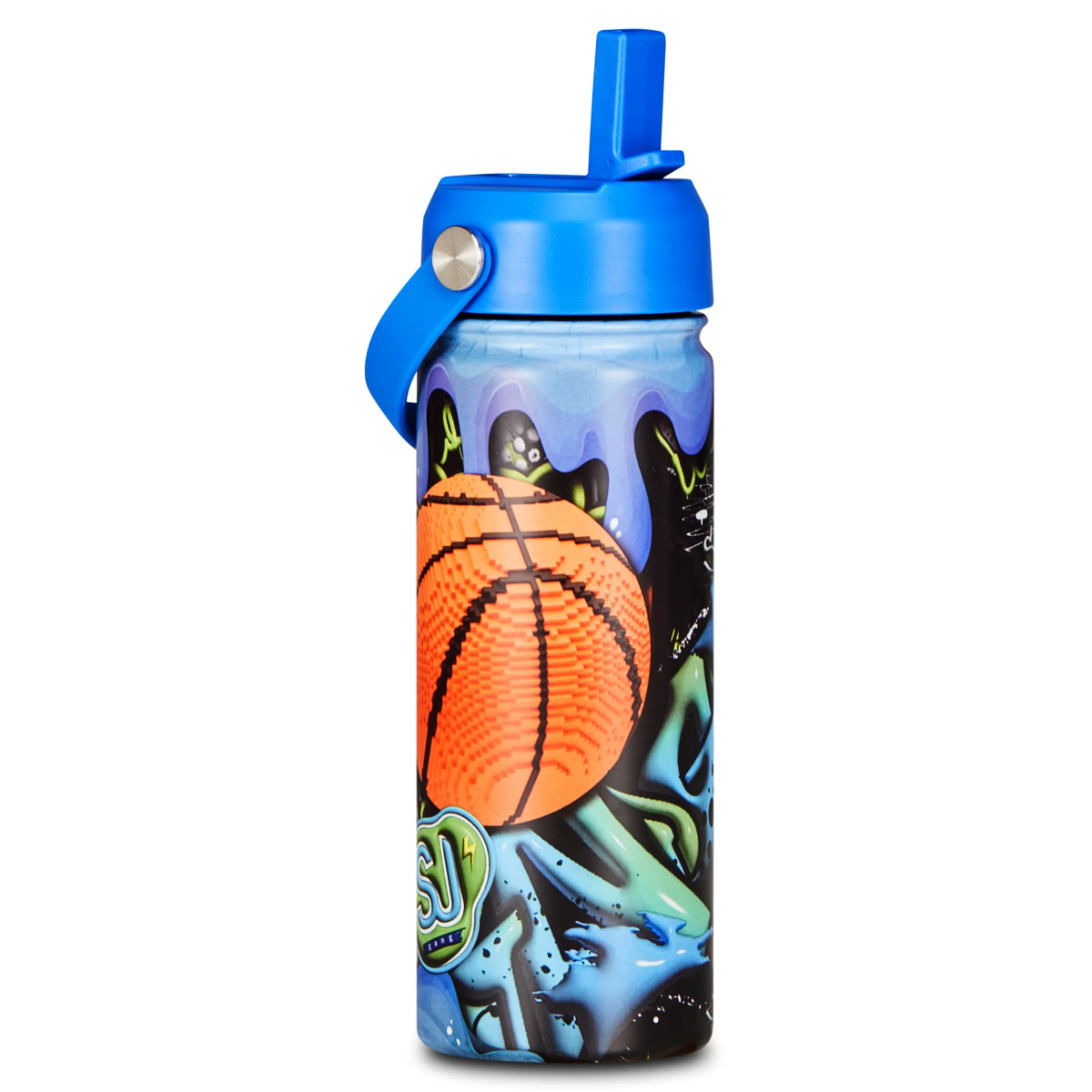 Borraccia SJ Termica 500 ml con Cannuccia Bambino BASKET - immagine 2