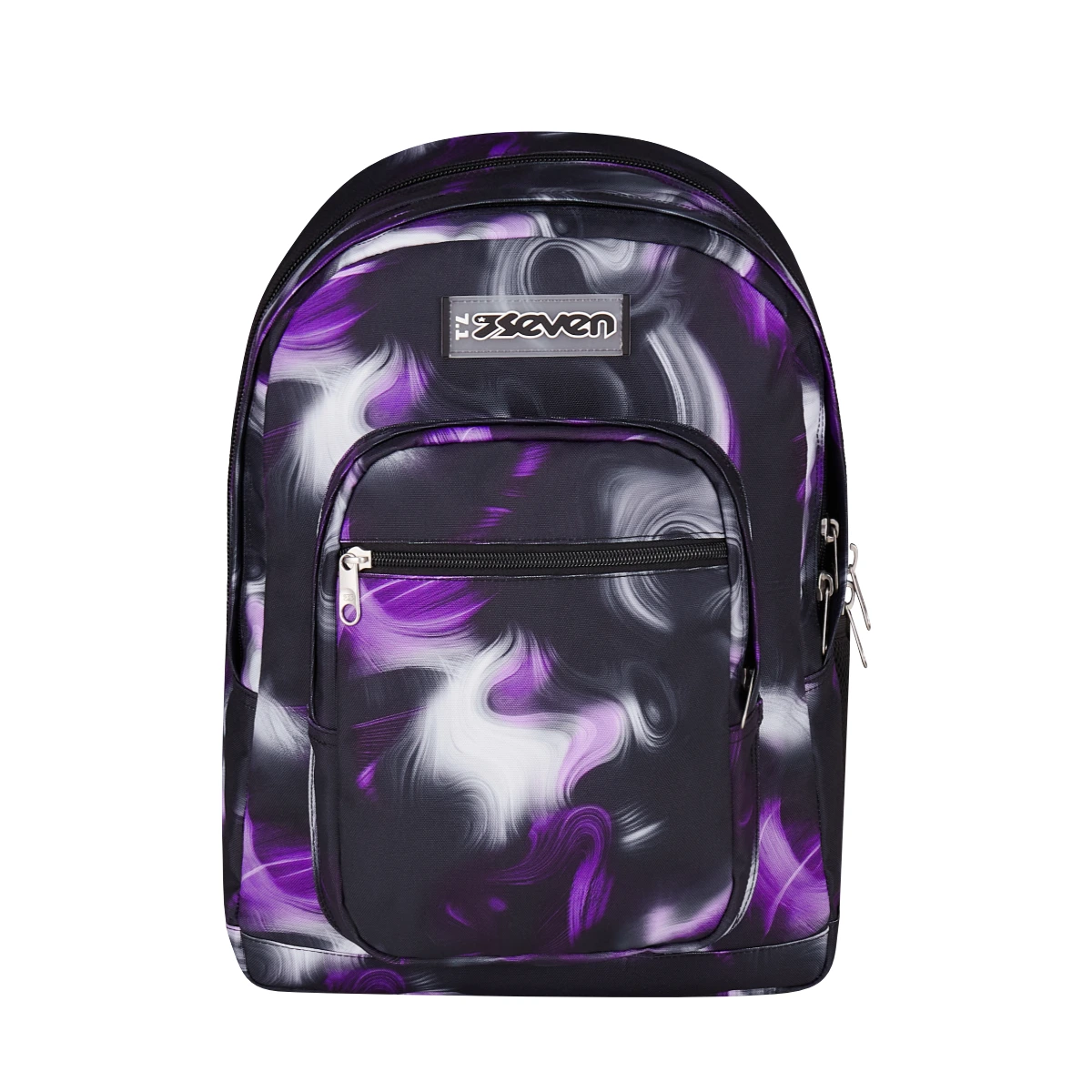 Featured image for “Zaino SEVEN Freethink - ONDE Nero Bianco Viola - Bambina”
