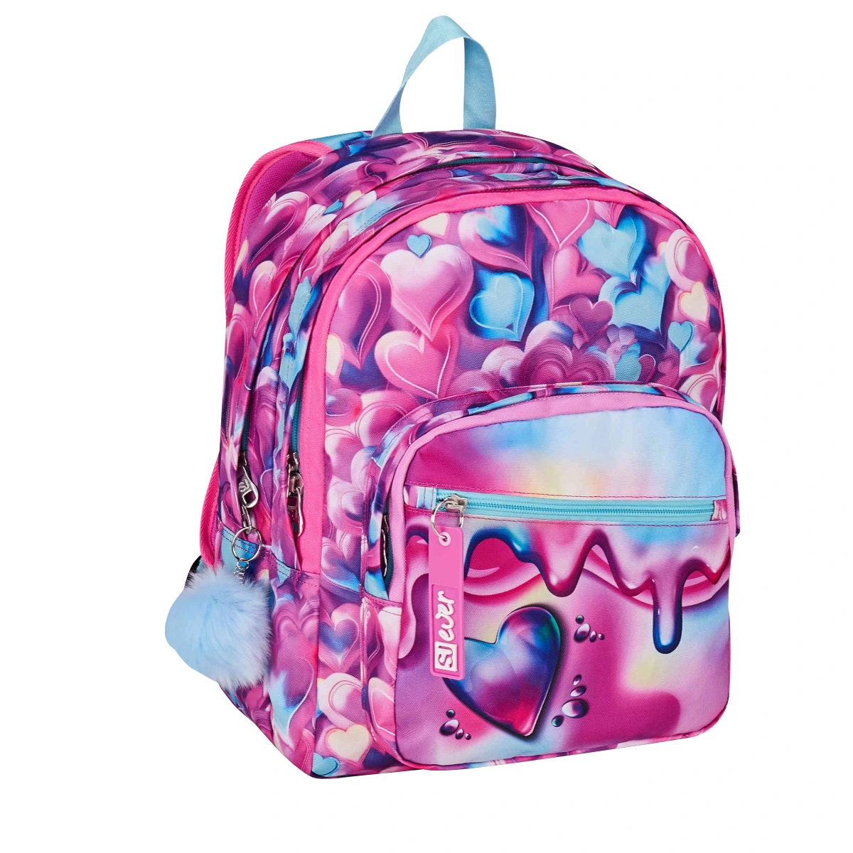 PACCHETTO Zaino + Astuccio SJ Ever Bambina - PINK BEAT - - immagine 3