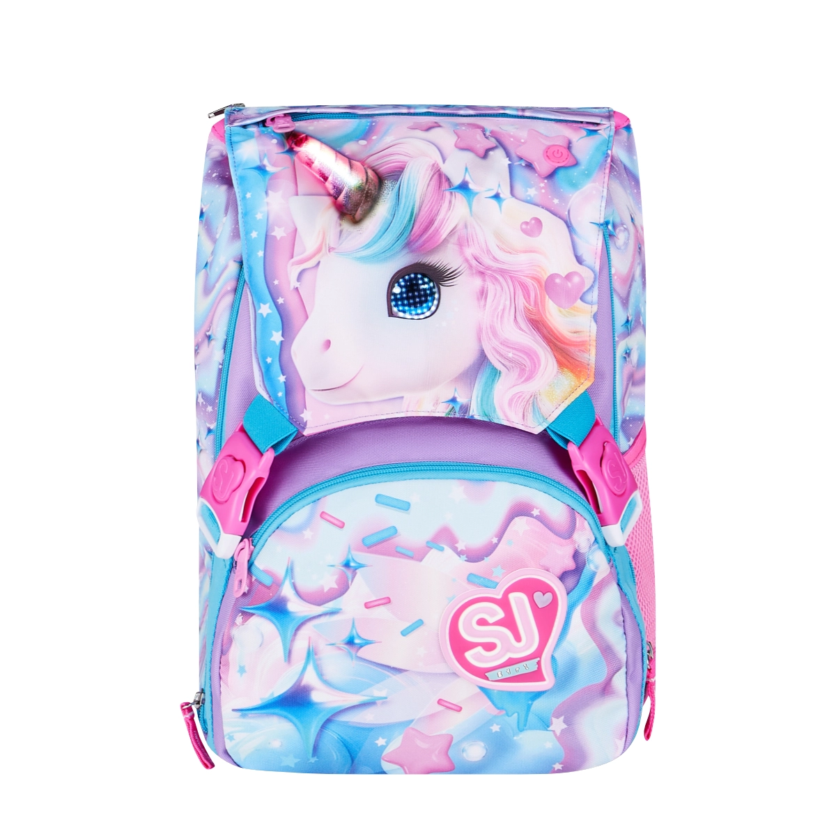 Zaino SJ Estensibile Big Bambina - LED UNICORN GIRL - Unicorno Luminoso - immagine 2